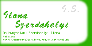 ilona szerdahelyi business card